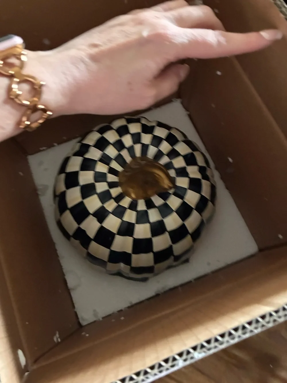 MacKenzie-Childs Courtly Check Medium Pumpkin